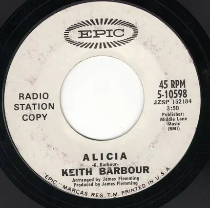 Keith Barbour - Sweet Mary Sunday / Alicia