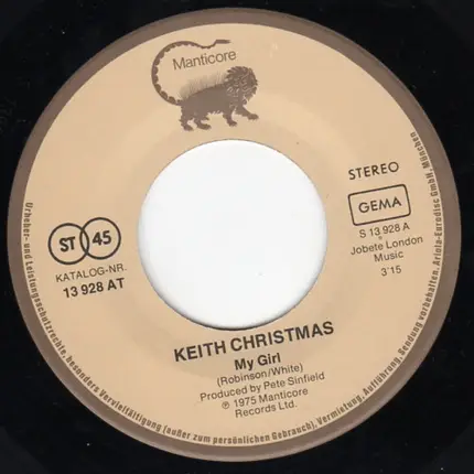 Keith Christmas - My Girl