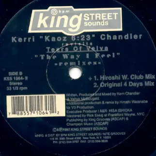 Kerri Chandler Revisits Tears Of Velva - The Way I Feel (The Remixes)