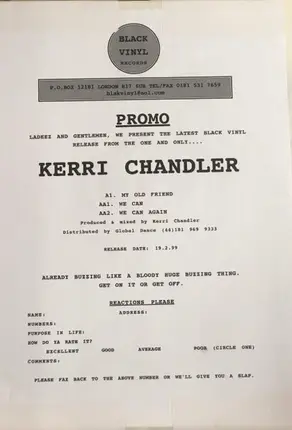 Kerri Chandler - My Old Friend