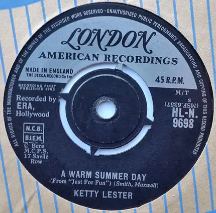 Ketty Lester - A Warm Summer Day