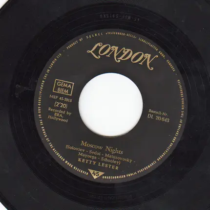 Ketty Lester - But Not For Me / Moscow Nights