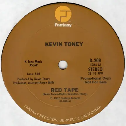 Kevin Toney - Red Tape / On Your Feet
