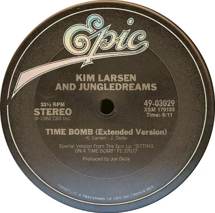 Kim Larsen And Jungledreams - Time Bomb / Rock 'N' Roll City