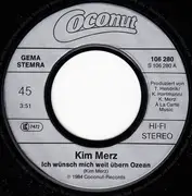 7inch Vinyl Single - Kim Merz - Ich Wünsch' Mich Weit Übern Ozean