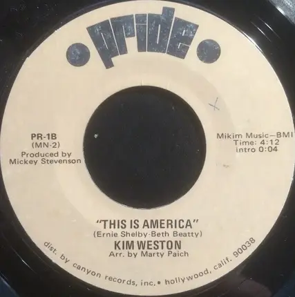 Kim Weston - Lift Ev'ry Voice And Sing / This Is America