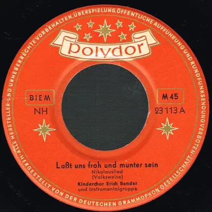 Kinderchor Erich Bender - Weihnachtslieder