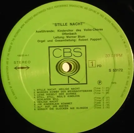 Kinderchor Des Volkschores Offenbach - Stille Nacht