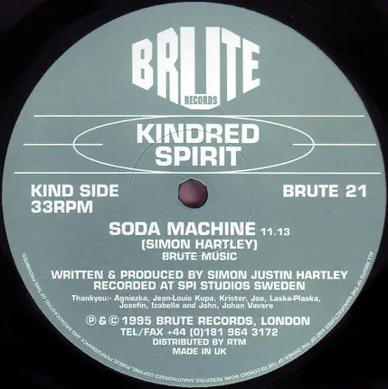Kindred Spirit - Soda Machine / Warp 9 (green/blue label)