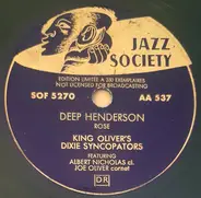 King Oliver & His Dixie Syncopators - Deep Henderson / Jackass Blues