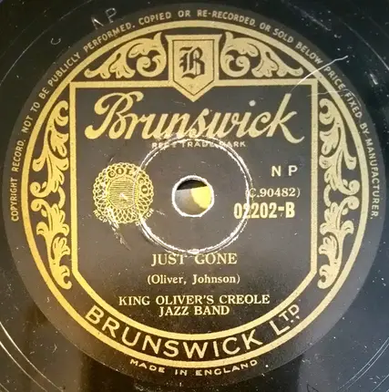 King Oliver's Creole Jazz Band - Weather Bird Rag / Just Gone