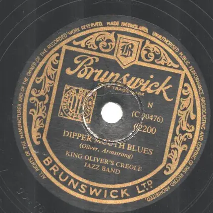King Oliver's Creole Jazz Band - Dipper Mouth Blues / Canal Street Blues