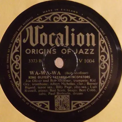 King Oliver's Savannah Syncopators - Someday Sweetheart / Wa-Wa-Wa