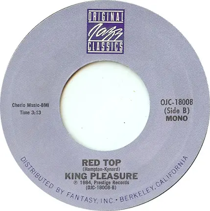 King Pleasure - I'm In The Mood For Love (Moody's Mood For Love) / Red Top