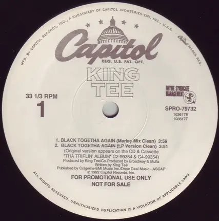 King Tee - black togetha again
