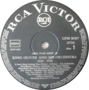 LP - King Oliver & His Orchestra - 1929 - 1930 - Jazz Star Serie