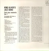 LP - King Oliver's Jazz Band - Early Jazz Moments vol. 1