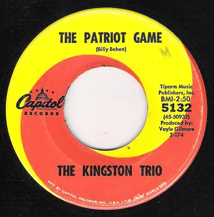 Kingston Trio - Last Night I Had The Strangest Dream / The Patriot Game