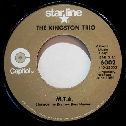 Kingston Trio - Tom Dooley / M.T.A.