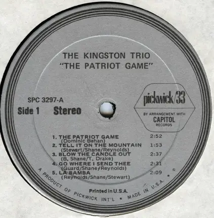 Kingston Trio - The Patriot Game