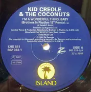 12inch Vinyl Single - Kid Creole And The Coconuts - I'm A Wonderful Thing, Baby (Brothers In Rhythm Remix)