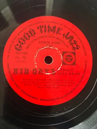 Kid Ory And His Creole Jazz Band - Down Home Rag / 1919 Rag