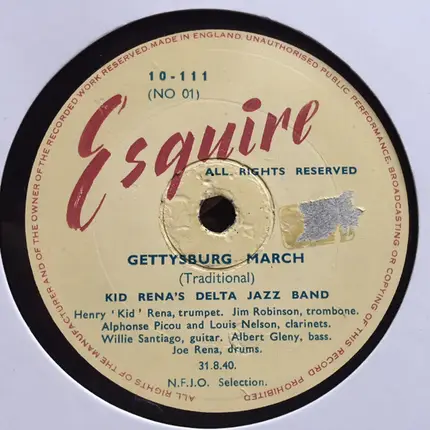 Kid Rena's Delta Jazz Band - Gettysburg March / Lowdown Blues