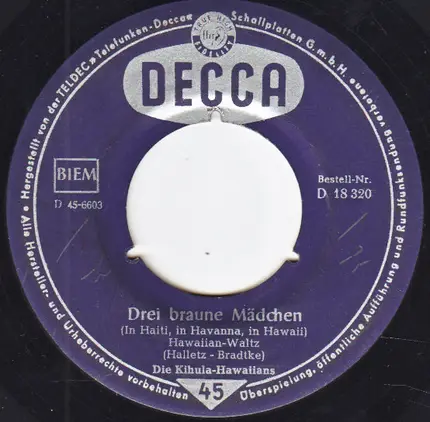Kihula-Hawaiians - Manuela-Waltz / Drei Braune Mädchen
