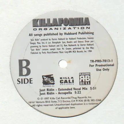 Killafornia Organization - Just Ridin'