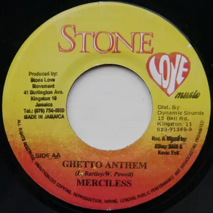 Kiprich / Merciless - A Who A Check It / Ghetto Anthem