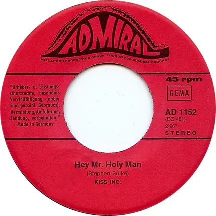 Kiss Inc. - Hey Mr. Holy Man