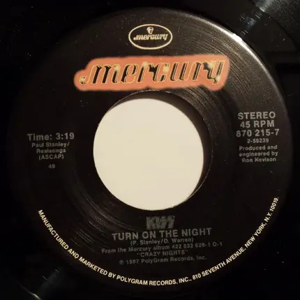 Kiss - Turn On The Night