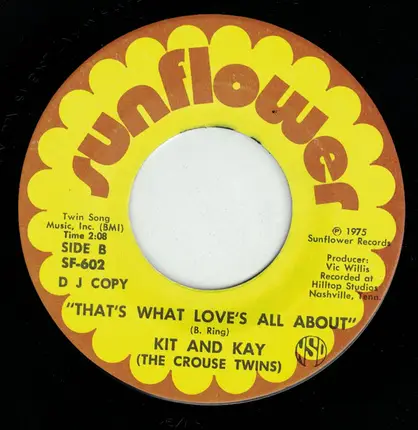 Kit And Kay - Watch Those Teardrops Fall Tonight / That's What Love's All About