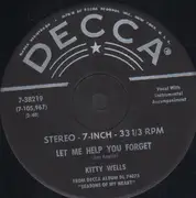 7inch Vinyl Single - Kitty Wells - I'll Be All Smiles Tonight/Let Me Help You Forget