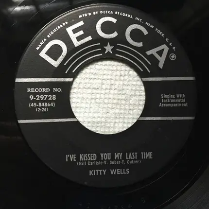 Kitty Wells - Lonely Side Of Town / I've Kissed You My Last Time