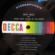 LP - Kitty Wells - Songs Made Famous By Jim Reeves