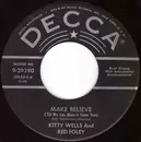 7inch Vinyl Single - Kitty Wells And Red Foley - Make Believe ('Till We Can Make It Come True)
