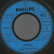 7inch Vinyl Single - Konstantin Pascalis , Πασχάλης - Oh Maria