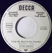 7inch Vinyl Single - Kookie Freeman & His Velvet Sound - I Left My Heart In San Francisco / Mame