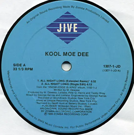 Kool Moe Dee - All Night Long