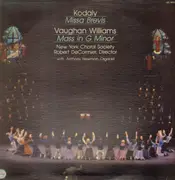 LP - Kodály, Vaughan Williams / New York Choral Society under Robert DeCormier - Missa Brevis / Mass in G Minor