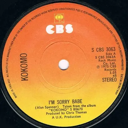 Kokomo - I'm Sorry Babe