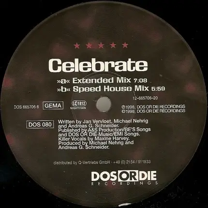 Kosmonova versus Fiocco - Celebrate