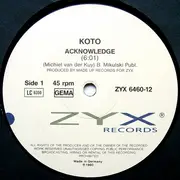 12inch Vinyl Single - Koto - Acknowledge