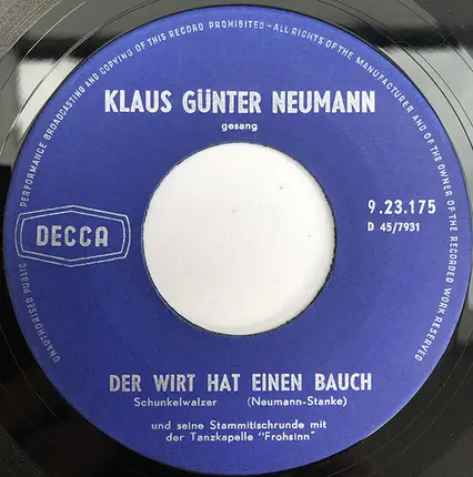 Klaus Günter Neumann - Das Stammlokal