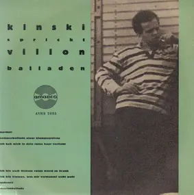 Klaus Kinski - spricht Villon Balladen