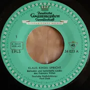 7inch Vinyl Single - Klaus Kinski - Kinski Spricht Balladen Und Lasterhafte Lieder Des François Villon