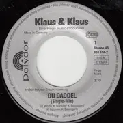 7inch Vinyl Single - Klaus & Klaus - Du Daddel