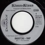 7inch Vinyl Single - Klaus & Klaus - Radetzki-Rap