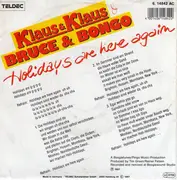7inch Vinyl Single - Klaus & Klaus & Bruce & Bongo - Holidays Are Here Again